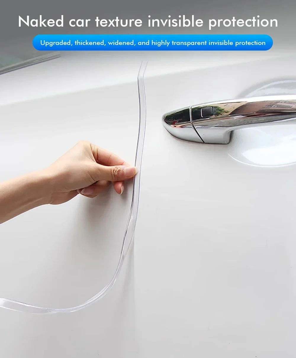 5M Transparent Car Door Edge PVC Scratch Protector Strips Car Anti-collision Sealing Strip Door Anti-scratch Transparent Strip