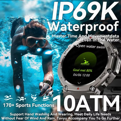 T-Rex 3 GPS Smart Watch 10ATM IP69K Waterproof Clock Compass Altimeter Call Military Sports Smartwatch Men For HUAWEI Bracelet
