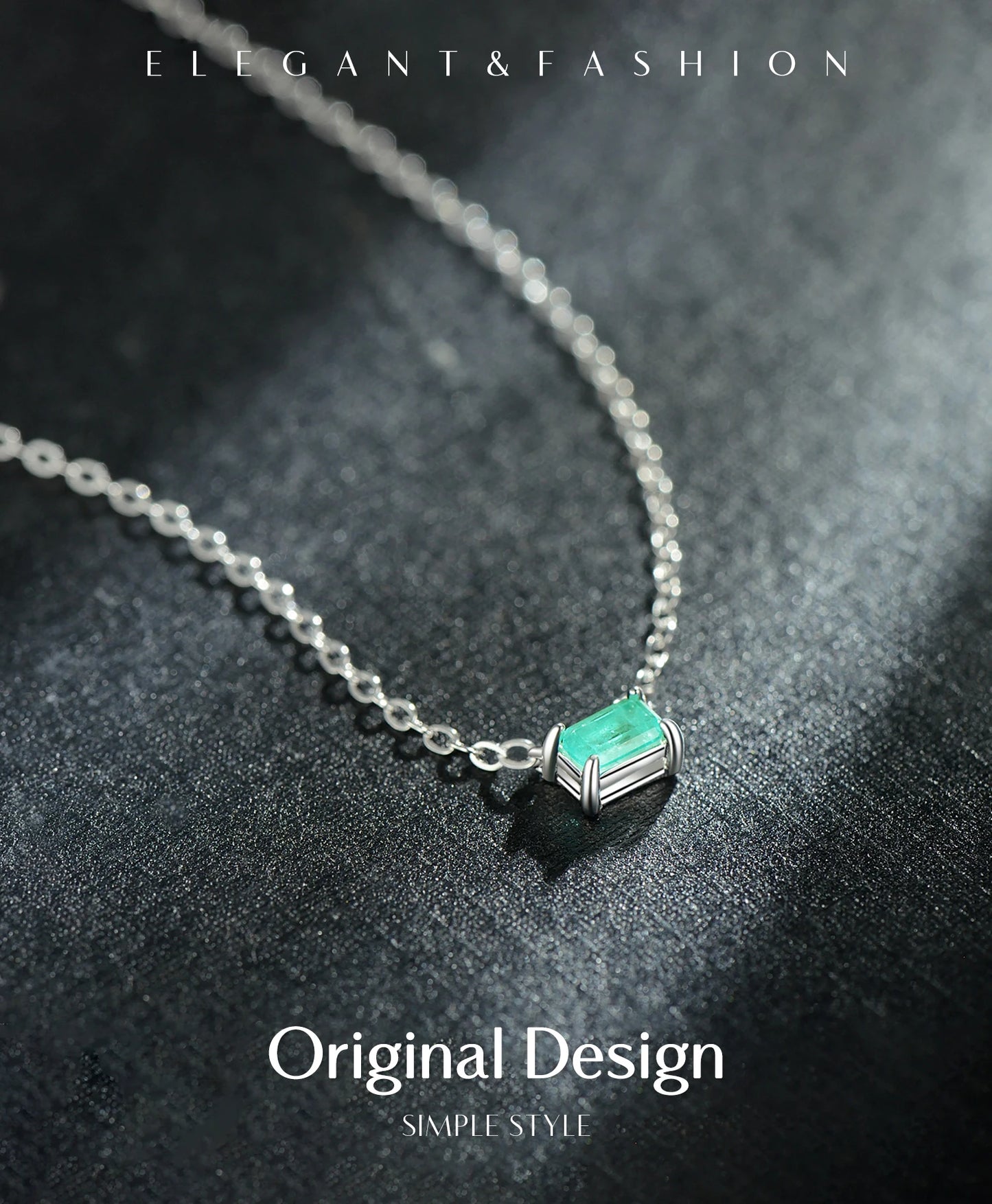 Modian Authentic 925 Sterling Silver Green Tourmaline Necklace Pendant for Women Fashion Bijoux Wedding Statement Jewelry Gifts