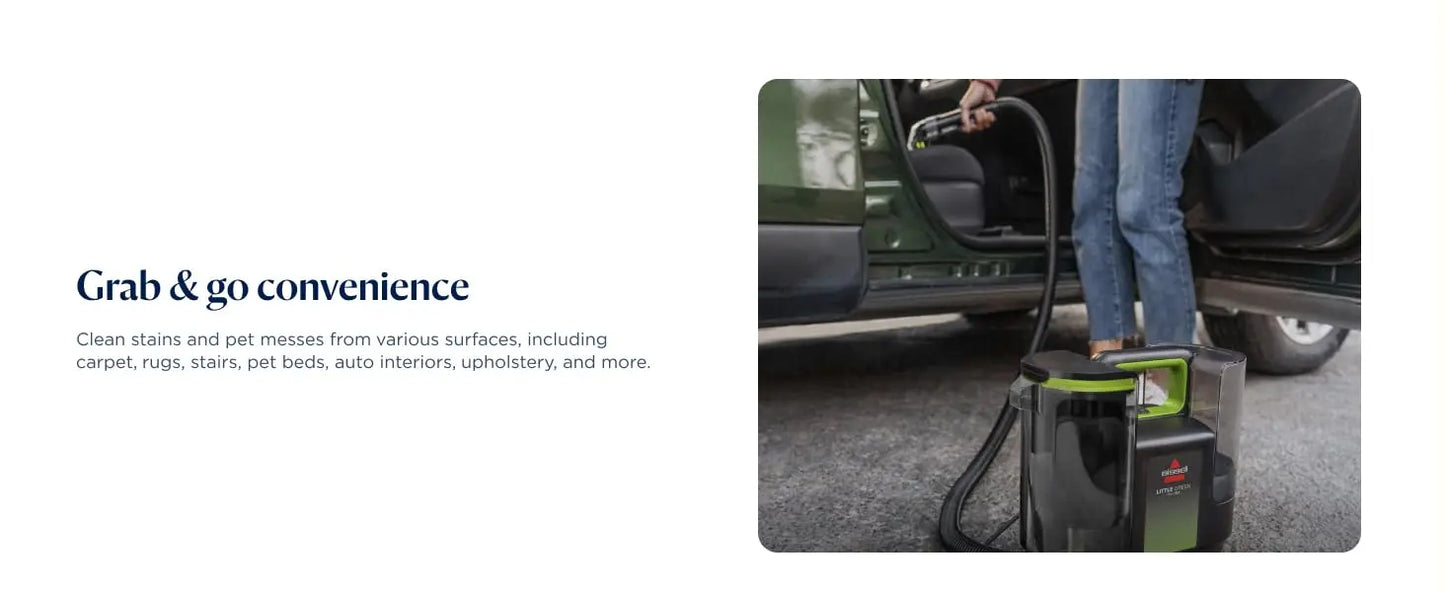 BISSELL® Little Green® Max Pet Portable Carpet and Upholstery Deep Cleaner Car/Auto Detailer Self-Cleaning Tough Stain Tool 3860