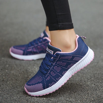 Women’s Mesh Breathable Sneakers – Lightweight Casual Vulcanized Shoes for Summer & Everyday Wear