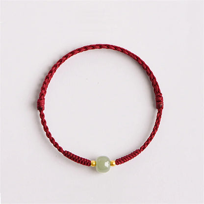 Handmade Adjustable Jade Bead Couples Bracelet – Lucky Charm