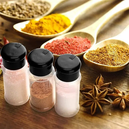Compact Plastic Spice Shaker Bottles – Portable 100ml Seasoning Jars for Kitchen & BBQ