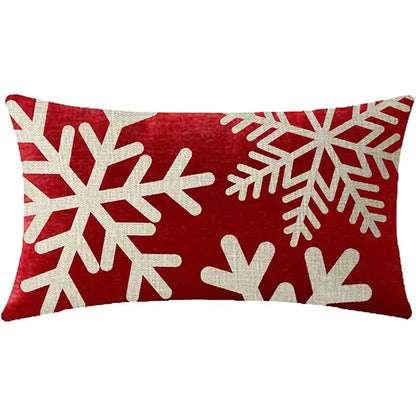 New Christmas style simple letter double-sided printed linen pillow for home decoration, sofa waist pillowcase