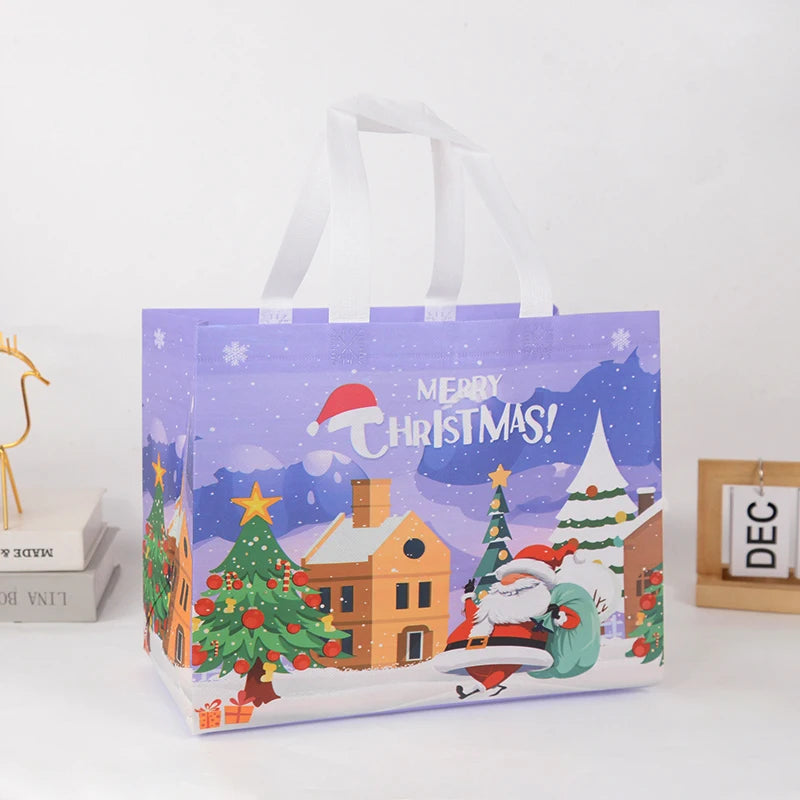 Christmas Gift Bag Santa Claus Snowman Candy Gift Packaging Bag 2024 Merry Christmas Party Home Decor Navidad Noel 2025 New Year
