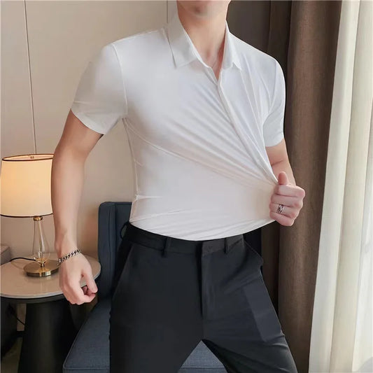 Men’s Ultra Stretch Short Sleeve Shirt – Breathable Business Casual