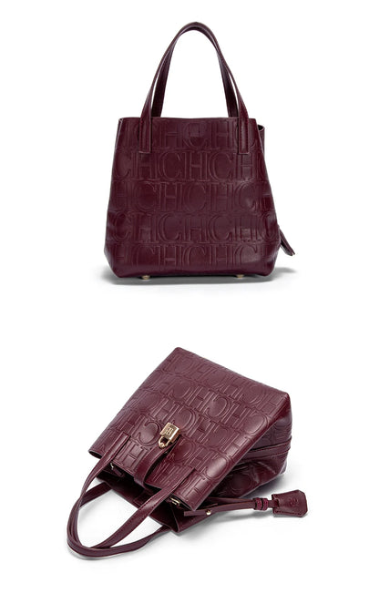 Steel Embossed PU Tote Bag – Elegant Handheld Shoulder Bag for Women