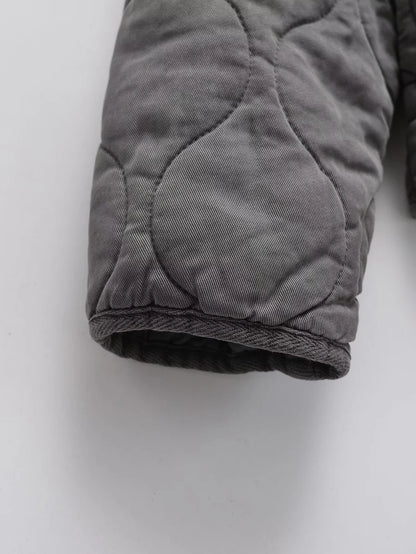 Quilted Cotton Jacket for Women Traf 2024 Winter New Arrival Zw Series Soft Lenzing Fabric Vintage Warm Coat 4088242