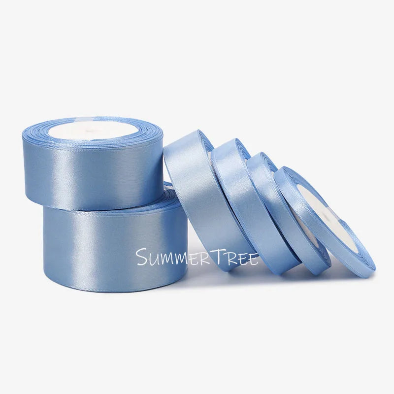 Satin Ribbon 25yards 6mm - 50mm Sash Gift Wrap Bow Handmade DIY Craft Halloween Christmas Wedding Birthday Party Decoration