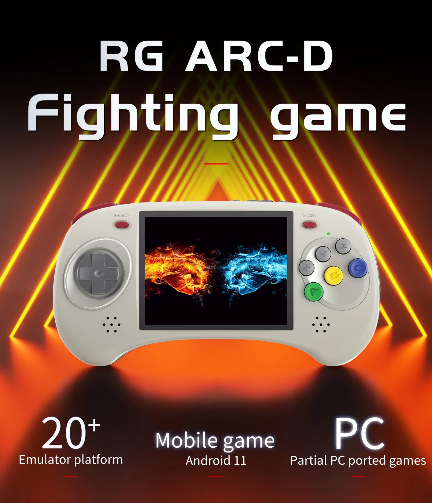 ANBERNIC RG ARC-S/RG ARC-D Retro Games RK3566 4.0 INCH 640*480 Handheld Game Console Emulator LINUX System 3500mAh HD-compatible