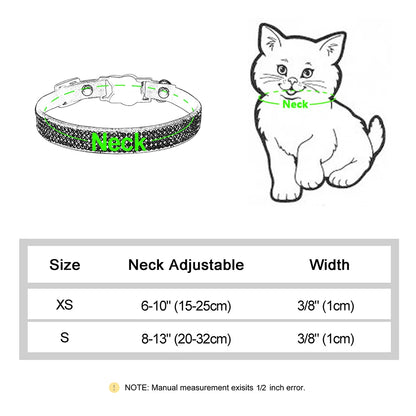 Bling Suede Cat Collar – Rhinestone Bell, Soft & Safe