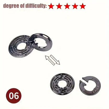A classic intellectual metal puzzle toy, a difficult educational game toy for Christmas, Thanksgiving and birthday gifts