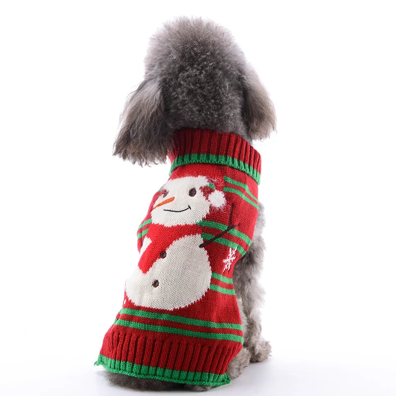 Winter Dog Clothes Christmas Holiday Sweater Chihuahua Teddy Outfit coat for Small Medium Large Dog and Cat  Autumn  Warm