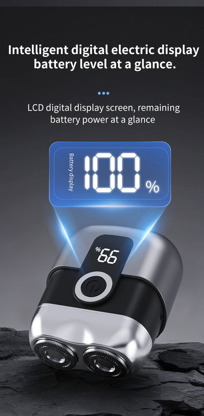 Mini electric shaver, compact and fast charging for home use, men's car shaver, portable for home use, gift for father and boyfr