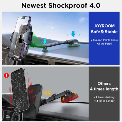Joyroom 360° Long Arm Car Phone Holder Universal Air Vent GPS Stand Rotating Dashboard Mobile Cell Support For iPhone Samsung