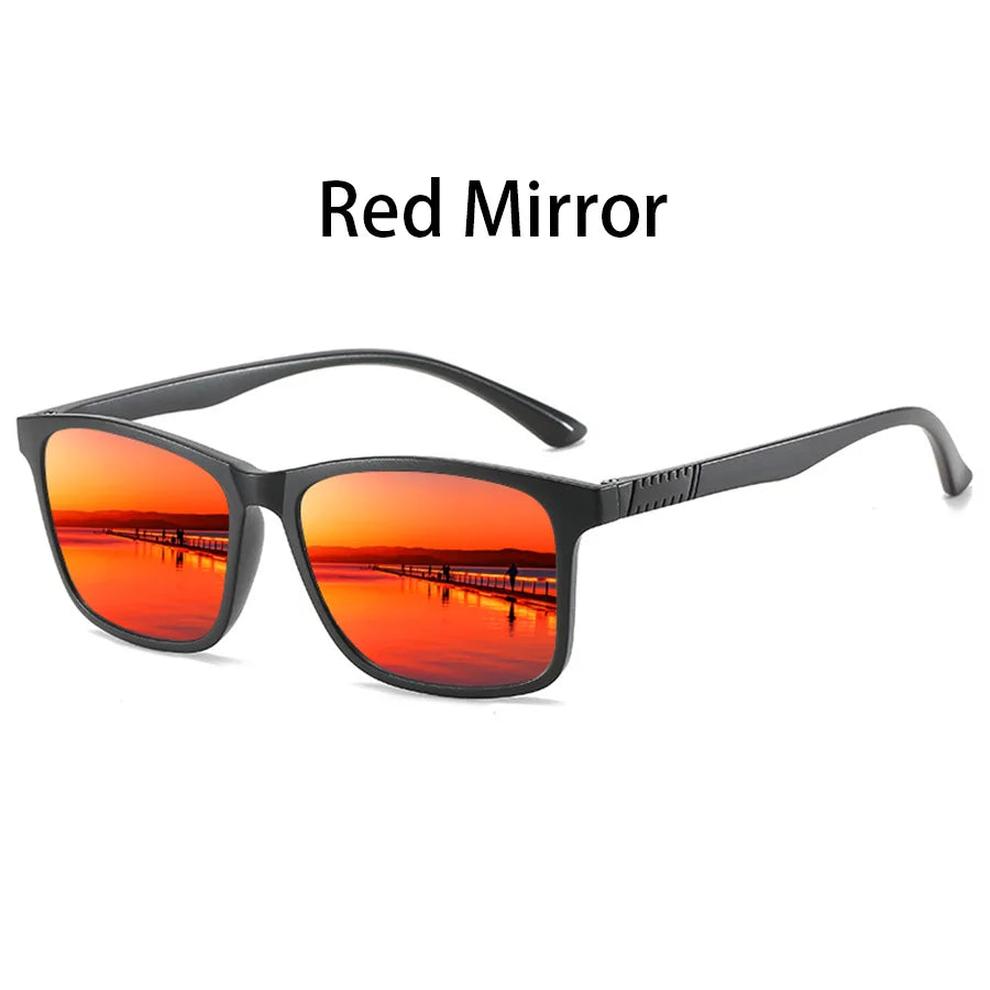 6 PCS Fashion Vintage Check Square Sunglasses Men Women Fishing Driving Luxury Brand Designer Sun Glasses Retro UV400 Eyewear