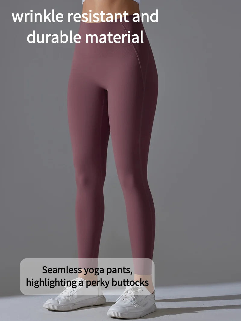 Women's High Waisted, Tight Fitting, Sexy Peach Hip Lifting Yoga Pants, Gym Exercise, Running, Pilates, Leggings Yoga Pants