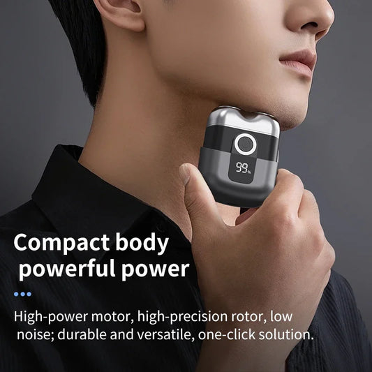 Mini electric shaver, compact and fast charging for home use, men's car shaver, portable for home use, gift for father and boyfr