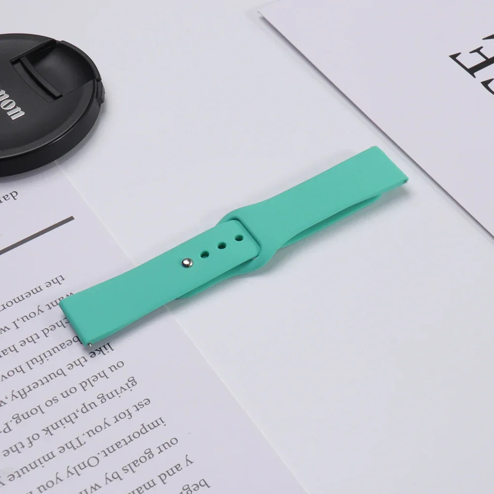 20mm 22mm strap For Samsung Galaxy watch 5 pro/6/4/Classic/Active 2/Gear S3 frontier silicone bracelet Huawei GT 2/2e/3 pro band