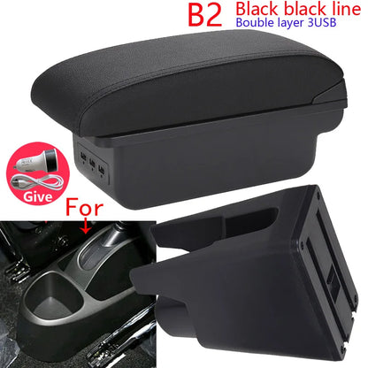 For Citroen C1 Armrest Box For Peugeot 107 Toyota Aygo BJ Armrest Car Accessories Store box Interior detail Simple installation