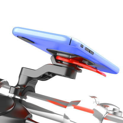 Motorcycle Bike Phone Holder Shock Absorber Quad Lock MTB Handlebar Phone Stand 360° Rotatable GPS Navigation Support Bracket