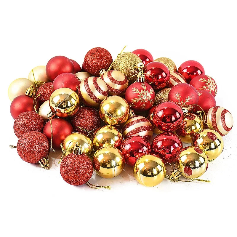 50Pcs/box Christmas Balls Christmas Tree Ornaments Ball Xmas Hanging Tree Pendants Home Decor 2025 New Year Gift Noel Navidad