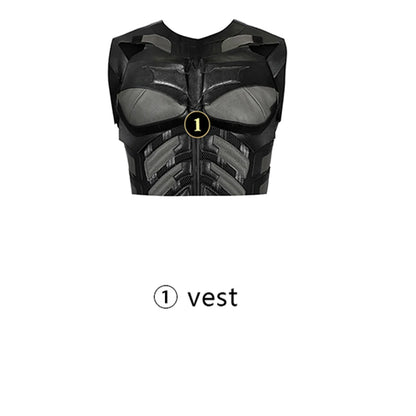 Superhero Bruce Wayne  High Quality Movie Dark Knight Bat Cosplay  Battle Costume Outfit Man Vest Cloak Mask Halloween Carnivl
