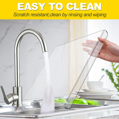 Acrylic Cutting Board with Lip – Non-Slip Transparent Counter Protector