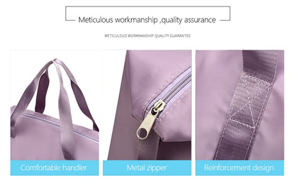 Waterproof Travel Duffel Bag – Large Capacity Nylon Gym Tote for Women**
