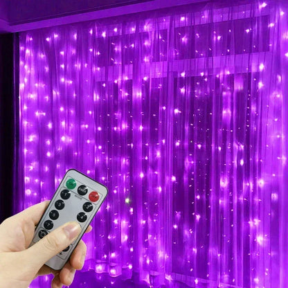 3M/6M LED Curtain Garland Fairy Lights with 8 Modes for New Year 2026 Navidad 2025 Christmas Tree Party Wedding Decoration
