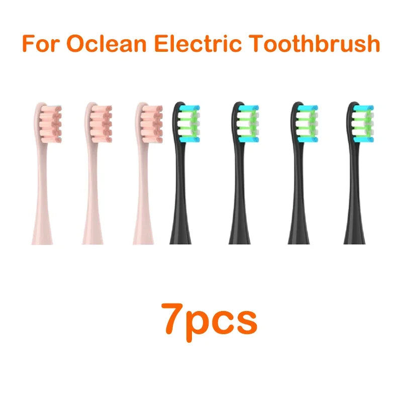 Brush Heads For Oclean Flow/X/ X PRO/ Z1/ F1/ One/ Air 2 /SE Soft Sonic Toothbrush Vacuum DuPont Bristle 7pcs Replacement Heads