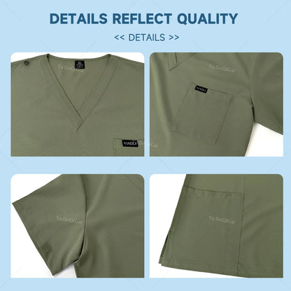 Women's Stretch Scrub Set – V-Neck Top & Jogger Pants