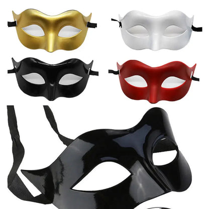 Women Man Sexy Gentleman Masquerade Mask Prom Mask Halloween Party Props Black White Retro Mask Plastic Half Face Cosplay Mask