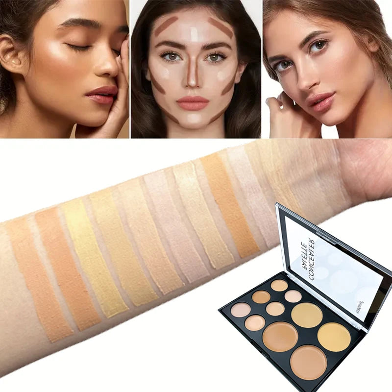 10 Colors Concealer Palette Eye Repairing Base Palette Matte Dark Circles Tattoo Contour Covering Concealer Cream Lasting Makeup
