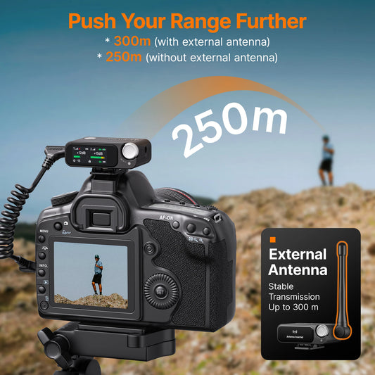 Saramonic Ultra Wireless Lavalier Microphone for iPhone Android USB-C Smartphones DSLR Cameras Streaming Video Recording Youtube