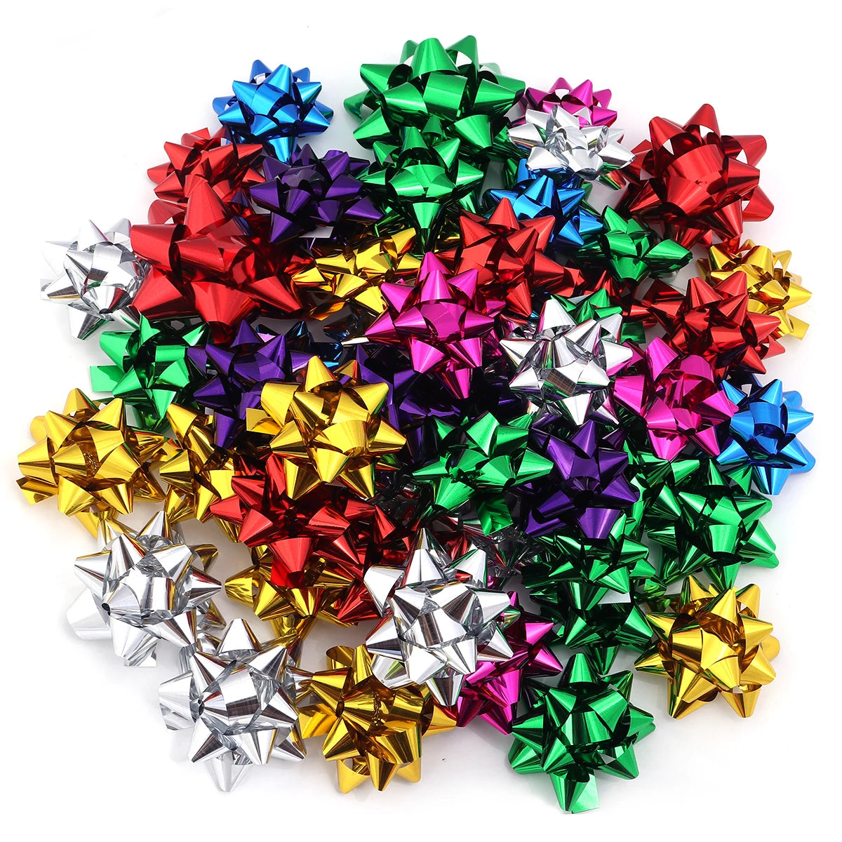 10/20pcs Small Star Bows for Present Wrapping Multi Colors Christmas Ribbon Bows for Parties Birthdays Wedding Holidays