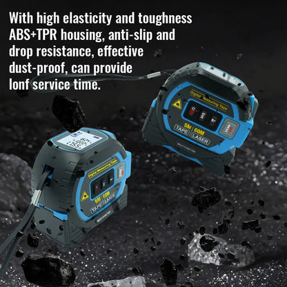 Laser Tape Measure 3 In 1 Digital Tape Measure High Precision Laser Rangefinder Steel Tape Measure High Elasticity