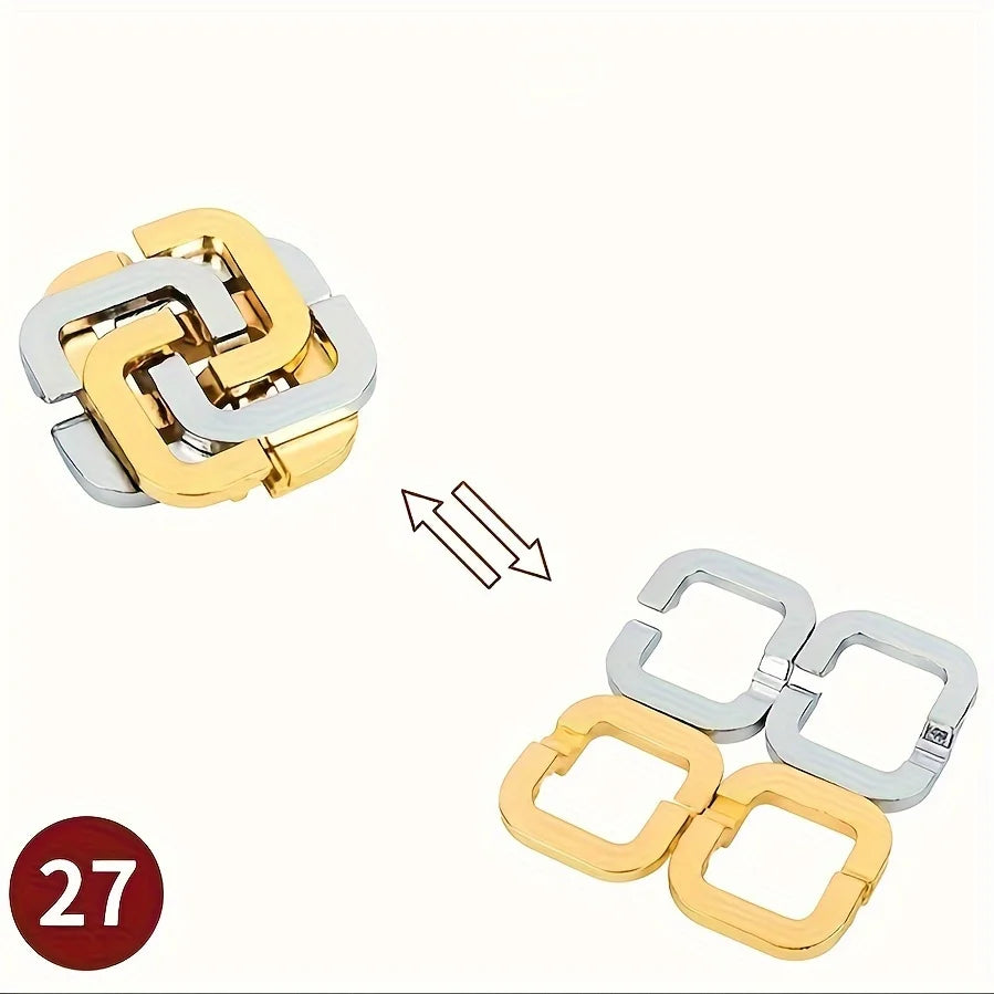 A classic intellectual metal puzzle toy, a difficult educational game toy for Christmas, Thanksgiving and birthday gifts