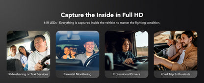 WOLFBOX I07 Dash  Cam 3 Channel Dash Camera for Car Front and Rear 4K Dash Camera with GPS WiFi Car Dvr for 170 FOV WDR