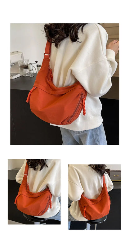 Unisex Oxford Crossbody Messenger Bag – Large Capacity & Casual Style
