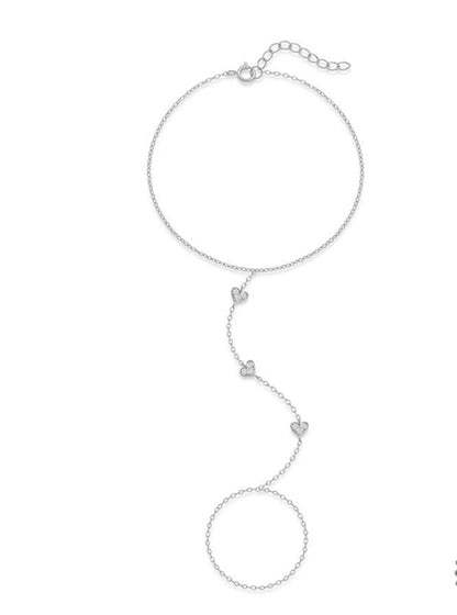 Aide 925 Sterling Silver Fine Jewelry Geometric Lucky Flower CZ Sparking Zircon Bracelets For Women Hand Chain Bracelets Jewelry