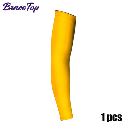 BraceTop 1 PC Sports Cooling Arm Sleeves for Men Women, Outdoor UV Protection Sleeves for Basketball Football Volleyball Cycling