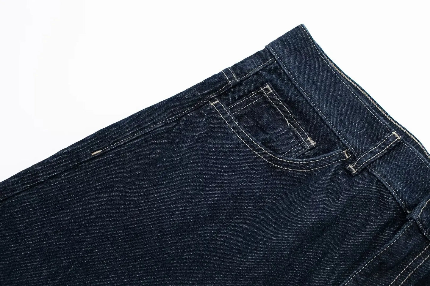 TRAFZA Women Vintage Denim Jacket Single Breasted Lapel Long Sleeve Coat With Pockets Dark Blue Denim Jacket Fashion High Street