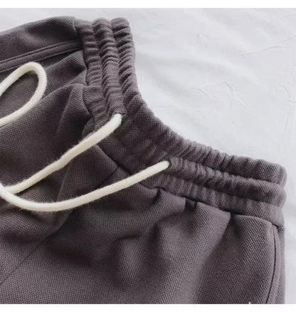 Women Casual Loose Drawstring Sports Shorts Elastic High Waist Fitness Running A-line Shorts Basic Yoga Wide Leg Trousers Summer