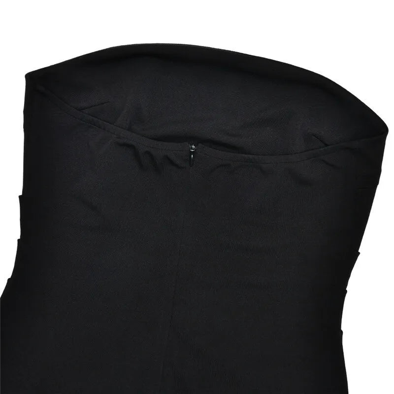 Mozision Scarf Collar Strapless Sexy Maxi Dress For Women Fashion Off-shoulder Backless Bodycon Club Party Long Dress Elegant