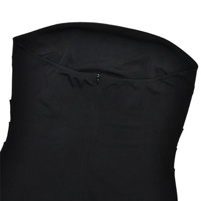 Mozision Scarf Collar Strapless Sexy Maxi Dress For Women Fashion Off-shoulder Backless Bodycon Club Party Long Dress Elegant