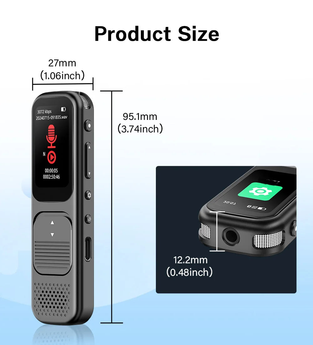 Deelife Professional Digital Voice Recorder With Playback MP3 Music Player 64G Noise Reduction small sound recorder