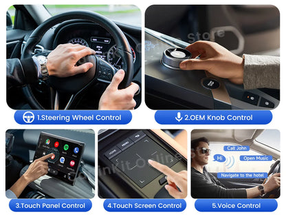 Carlinkit Android 13 Tv Box LED 8+128GB CarPlay Wireless Android Auto Wireless Adapter Support Youtube Netfilx IPTV Spotify GPS