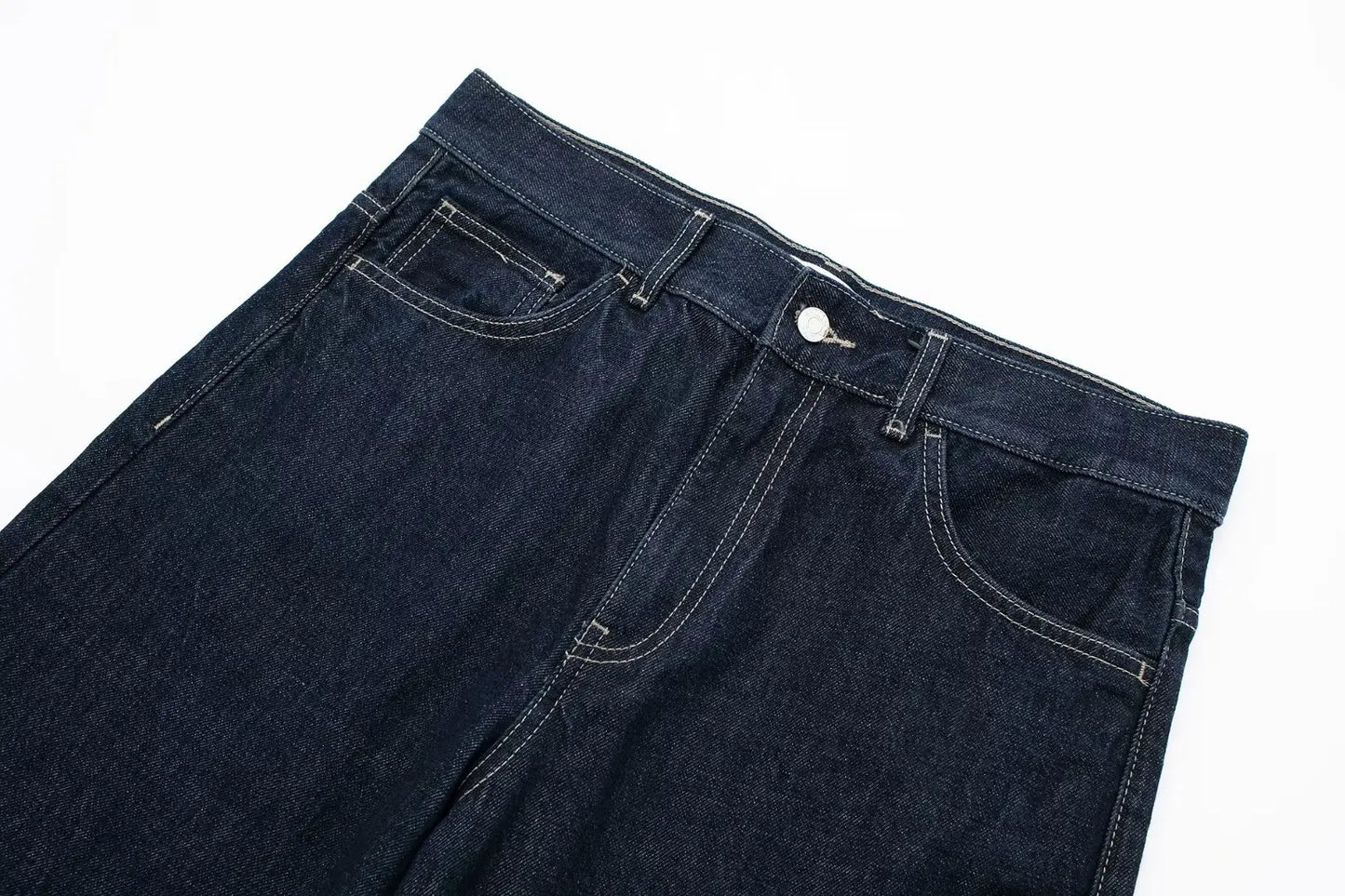 TRAFZA Women Vintage Denim Jacket Single Breasted Lapel Long Sleeve Coat With Pockets Dark Blue Denim Jacket Fashion High Street