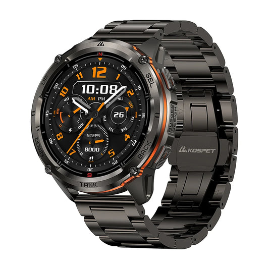 KOSPET TANK T3 Ultra 2 GPS Smart Watch For Men Smartwatch Compass Altimeter Barometric 5ATM IP69K Waterproof AMOLED Mens Watches
